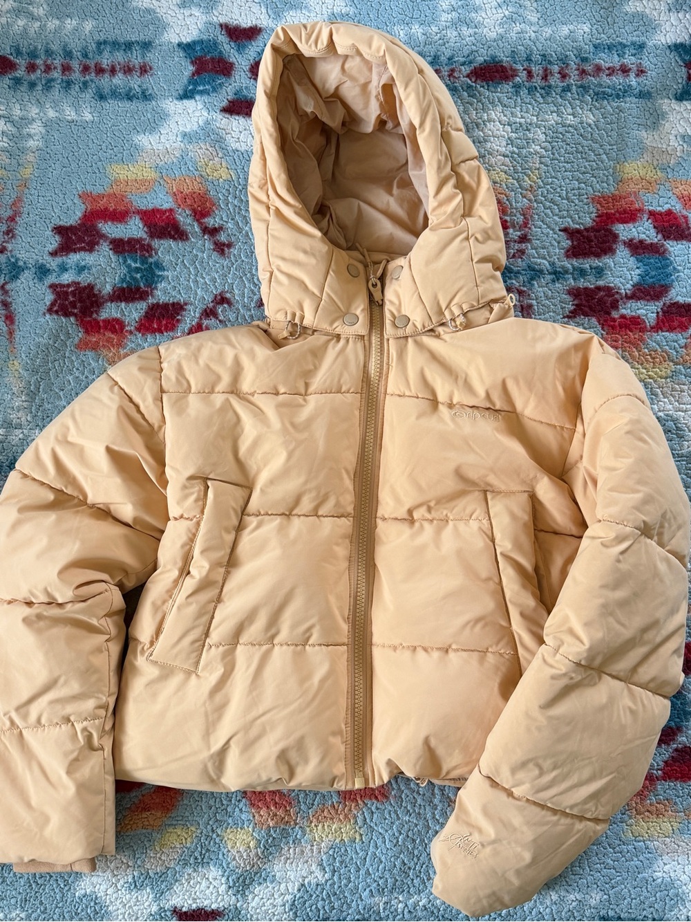 Rip Curl Anti Series Orange Cream Puffer Jacket/Coat